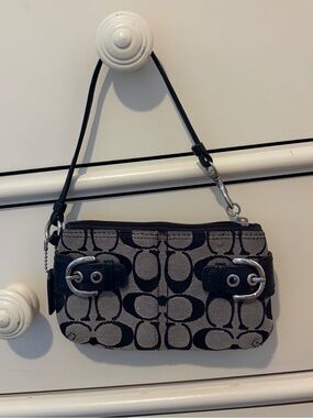 Coach Signature Logo Wristlet